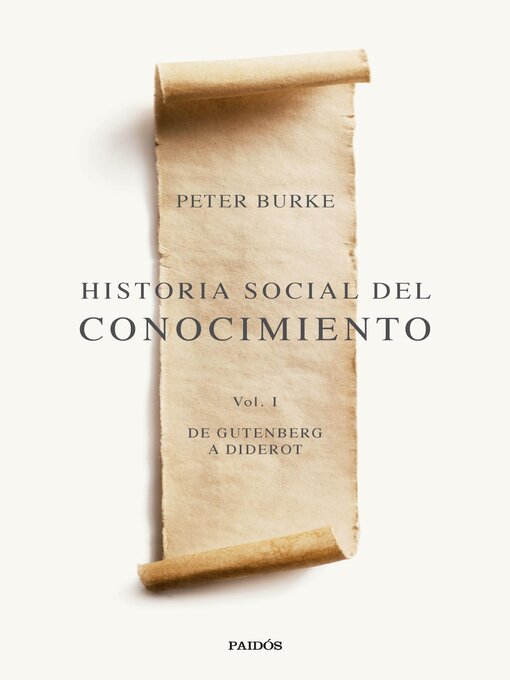 Title details for Historia social del conocimiento Volume I by Peter Burke - Wait list